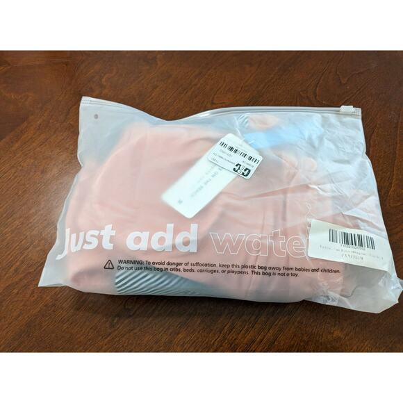 Cupshe One Piece Swimsuit M Pink Halter Plunging Neck Ruched Striped Bottom Swim - Picture 9 of 11